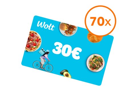 Wolt darilni bon 30 €